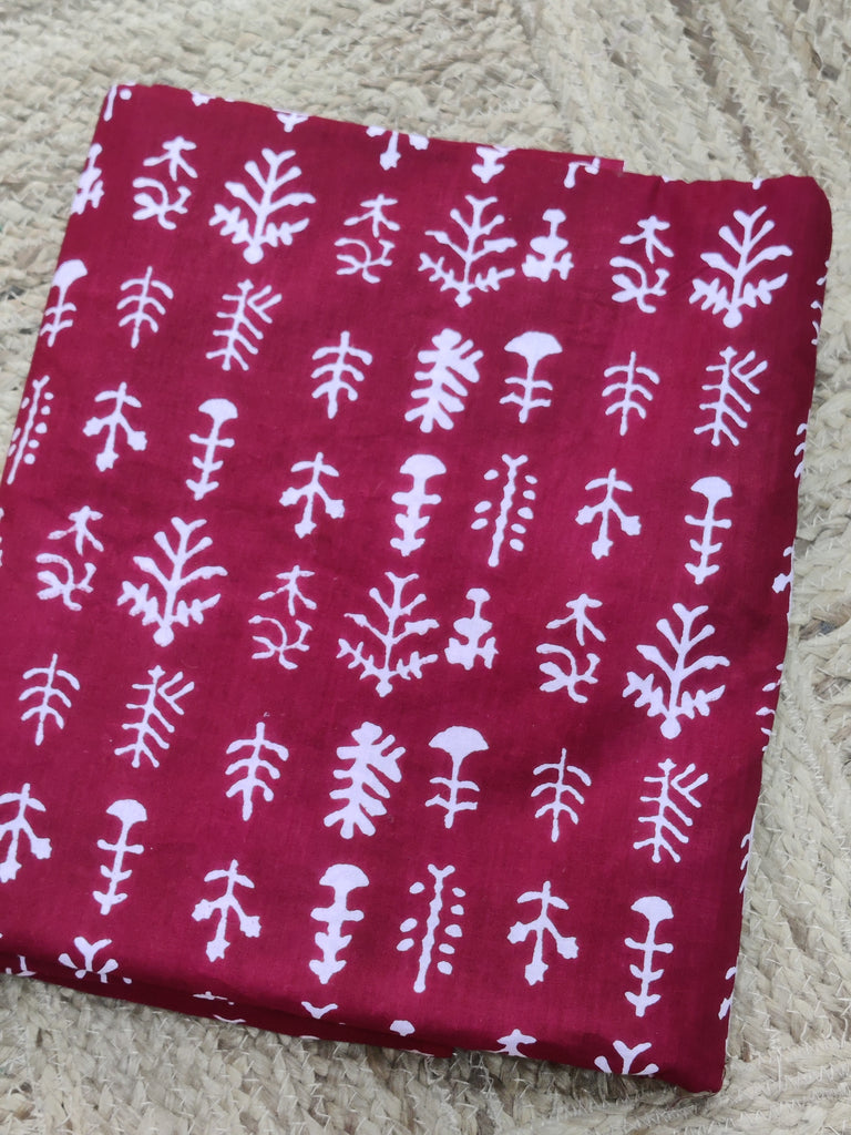 Screen printed cotton fabric