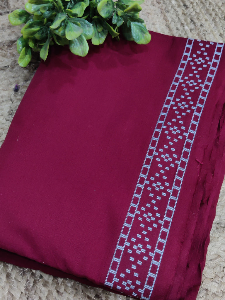 Maroon fabric with Border 