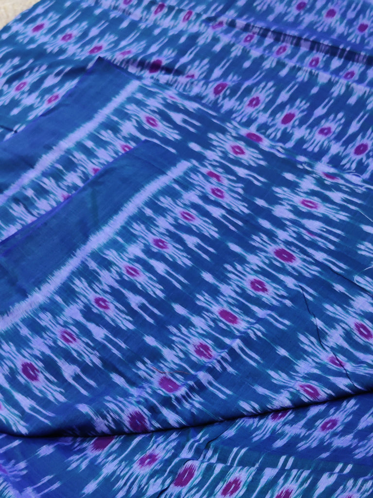 Sambalpuri Ikkat in Peacock Blue 